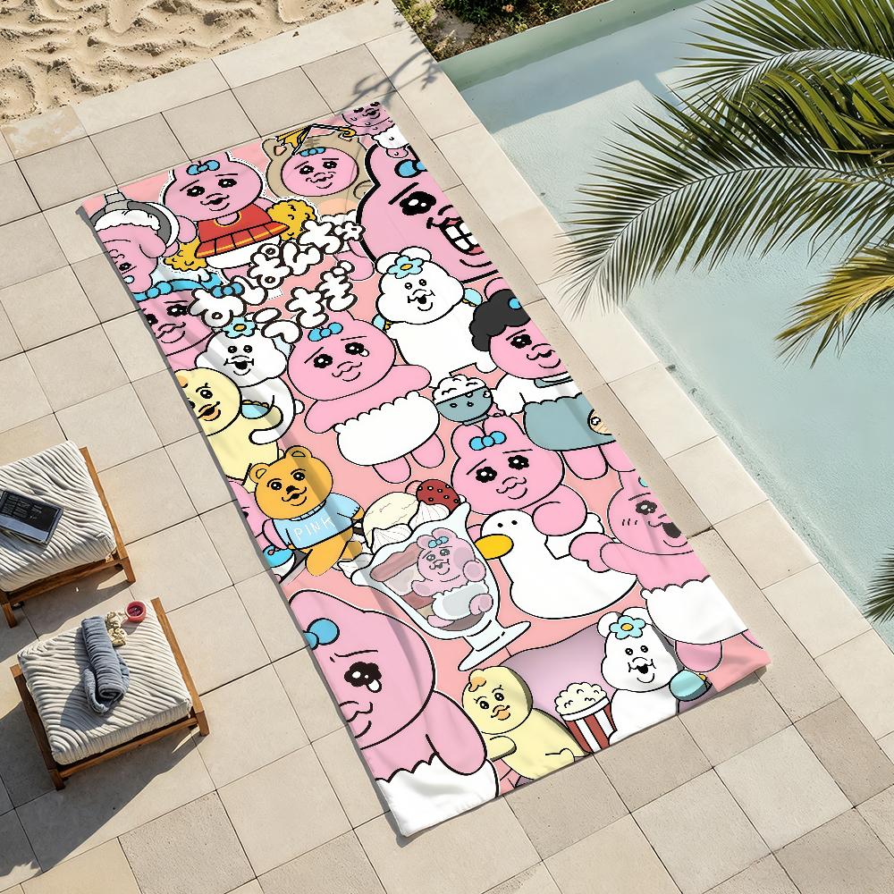 Cartoon cute O-Opanchu U-Usagi Towel Drying Bath Towel Applicable To Light Swimming Camping Yoga Beach Out