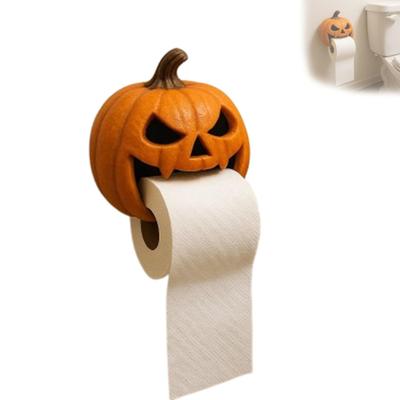 Halloween Pumpkin Napkin Holder Toilet Paper Organizer Spooky Bathroom Decor Stand Party Home Decoration