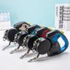 Portable Rotating Pet Leash Double End Leash Light Retractable Roulette Walking Supplies Outdoor Automatic Charging with Light Retractable Pet Leash