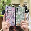 Protective Wristband Phone Case For Tecno Camon17P Kickstand Back Cover Ring Anti-knock Anti-dust Fashion Design Cute