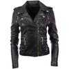Women's Real Leather Jacket (AGSM) - Black