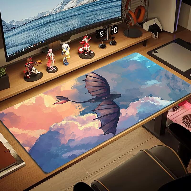 How to Train Your Dragon Print Cushion Non-slip Laptop Tablet Big Mousepad XXL Mat Mini PC Playmat With Lock edge