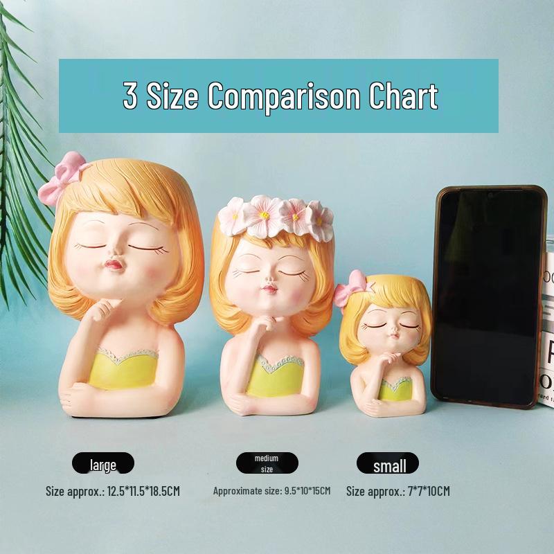 Nordic Style Resin Fairy Flower Pot - Cute Cartoon Succulent Desktop Ornament.