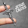 Jesus Kreuz Exorzismus Amulette Edelstahl Herren Halsketten Anhänger Kette Punk für Damen Modeschmuck Geschenke Großhandel