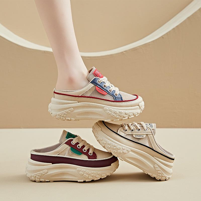 2025 Summer Women's White Canvas Height-Increasing Casual Shoes - Korean Style (HB6808-2)