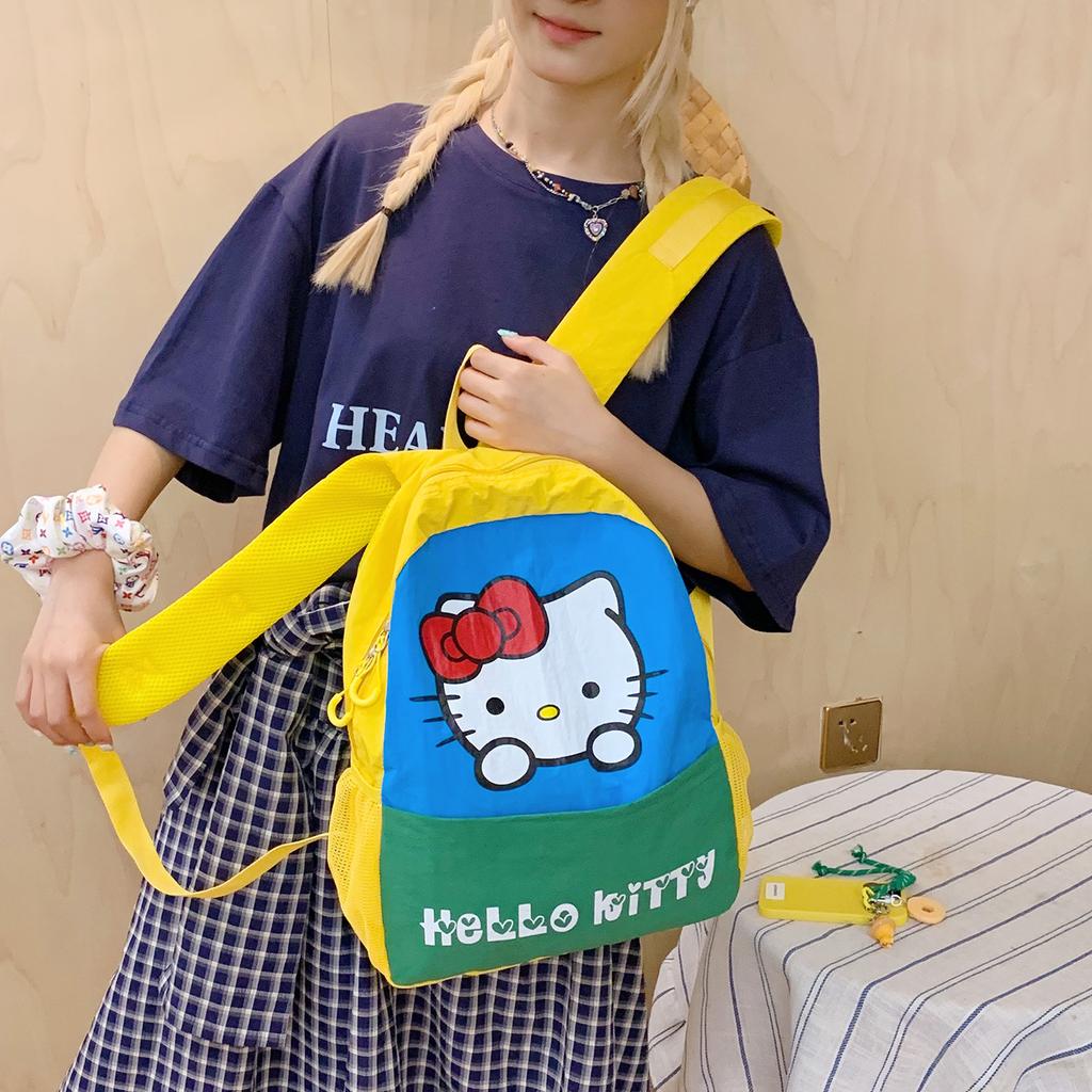 Cartoon Boys And Girls Backpack Cute Kitten Kindergarten Student Schoolbag Foreign Style Large Capacity Children'S Backpack