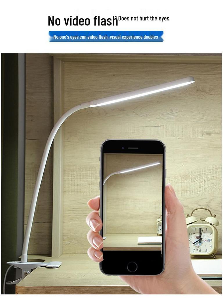 USB LED Clip-On Eye Protection Desk Lamp for Reading and Writing (Customizable)