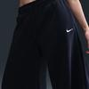 Nike Sportswear Phoenix Fleece Solid Color Mid Waist Fashion Versatile Fleece Tapered Casual Pants Women Bottoms Black Sail-White HJ0899-010