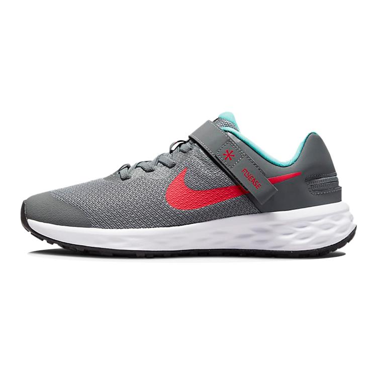 Nike Revolution 6 FlyEase Smoke Grey Siren Red GS DD1113-006 35.5