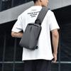 Men's large-capacity commuter chest bag, Oxford cloth durable men's shoulder crossbody bag, shoulder strap adjustable