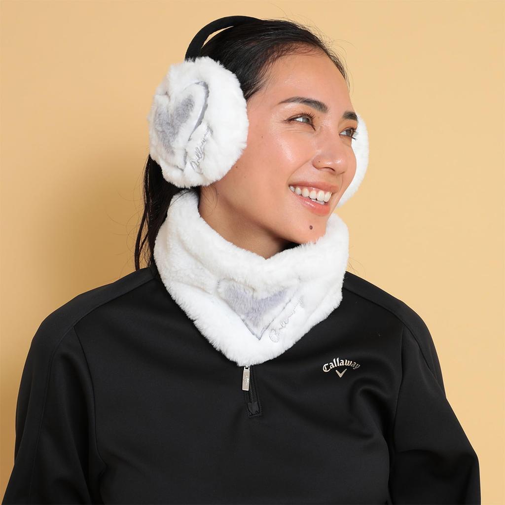 Callaway Faux Fur Earmuffs for Cold Weather C24298204 FR Women's Golf, Protection, 1030_White