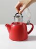 Japanese Style Matte Ceramic Teapot with Stainless Steel Infuser – Wide Range of Colors for Loose Leaf Tea