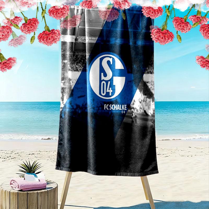 FC Schalke 04 Beach Towel, Large Soft Quick Dry Towel for Beach Camping Swimming