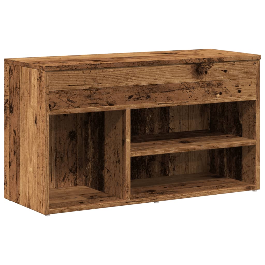 Shoe Bench Vintage Wood Look 80 x 30 x 45 cm Engineered Wood