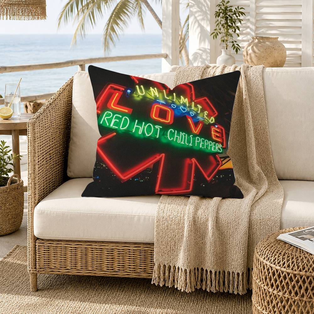 Red Hot CChili Peppers Band Pillow Case for Sofa Living Room Home Office Decor Protective Cover