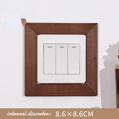 Adesivo per interruttore in legno massello Adesivo decorativo da parete Copertura protettiva per presa Cornice decorativa in stile nordico Pannello interruttore luce