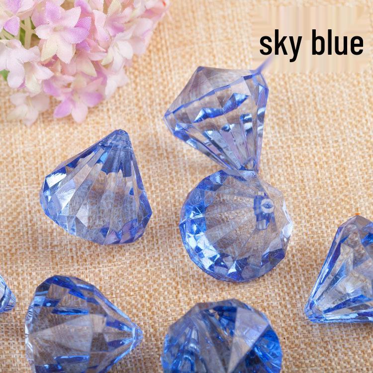 Diamond Clear Acrylic White Pendant DIY Beaded Curtain - Imitation Crystal Water Drop Beads