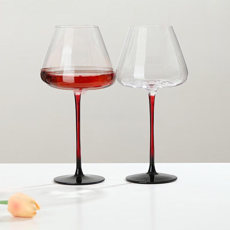 Chang Baosen Black Bow Tie Burgundy Wine Glass Set