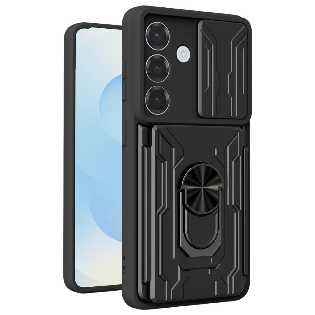 For Samsung Galaxy A37 5G Case PC + TPU Kickstand Phone Back Cover with Camera Slider