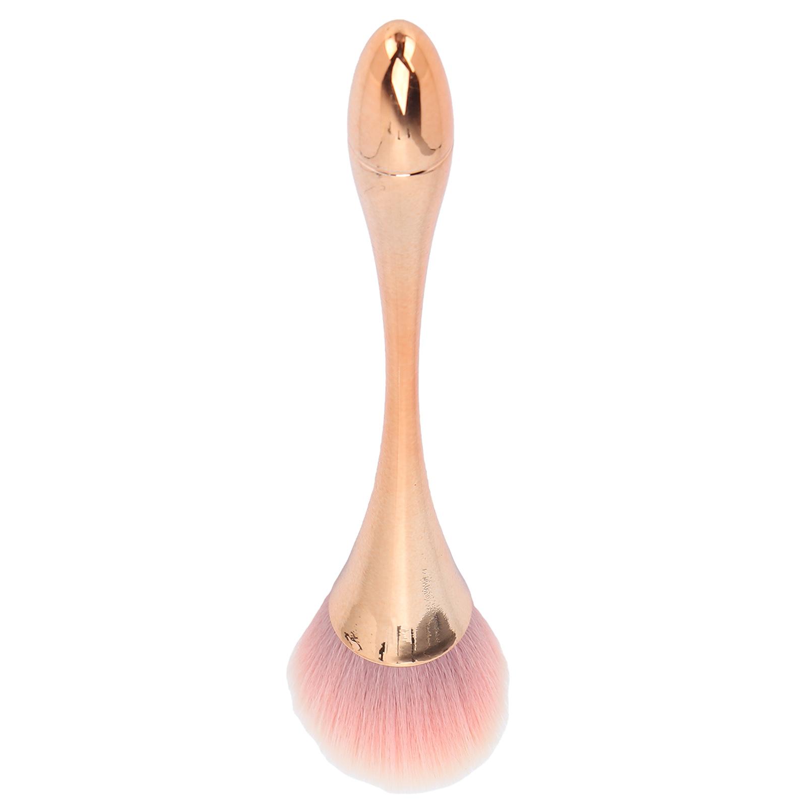 

Портативная одинарная кисть для макияжа, пушистая кисть для пудры, мягкая маникюрная кисть для удаления пыли, розовое золото