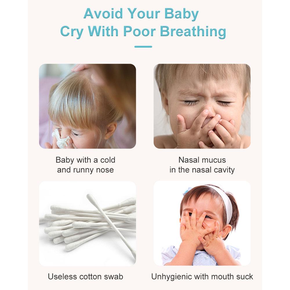 Baby-Nasensauger, elektrisch, sicher, hygienisch, Nasenreiniger, Silikon-Rotzsauger für Neugeborene, Kleinkinder, Kinder, 2-fach verstellbar