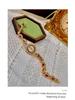 LSVTR Women's Vintage Trendy Oval Red and Green Gemstone Rainbow Light Luxury Watch