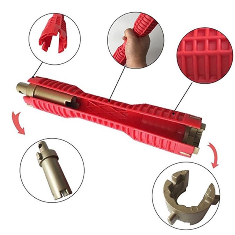 מפתח ברגים להתקין ברז וכיור מפתח ברגים מתכוונן לצינור מים כפול ראש סט מפתח אלן כלים