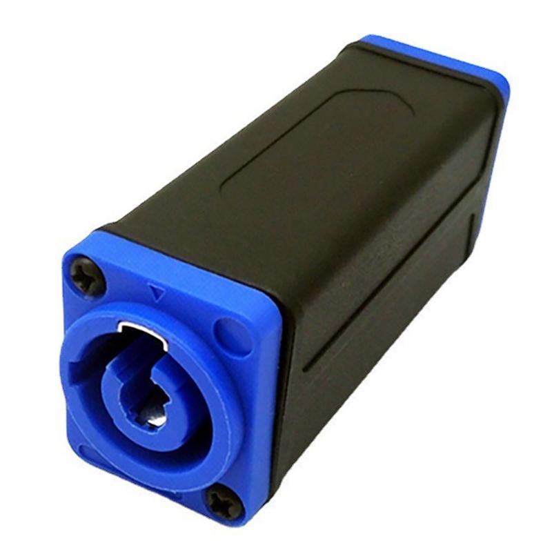1Pc Led Powercon Ac Coupler Adapter Extender Connector Speakon Panel Mount Straight Adapter Blue White