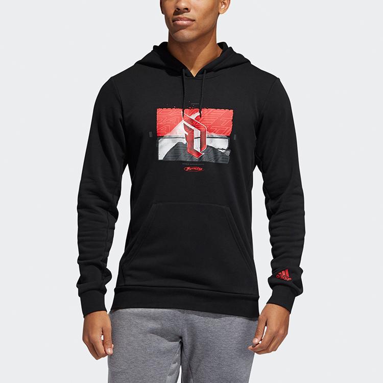 Adidas Dame Ruthless Printed Basketball Hoodie Men Hoodie Black GJ2315