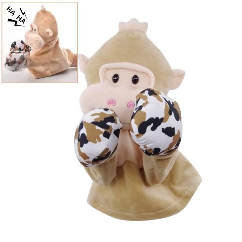 Adorable Plush Boxing Hand Puppets With Sound Interactive Cartoon Toy For All Ages