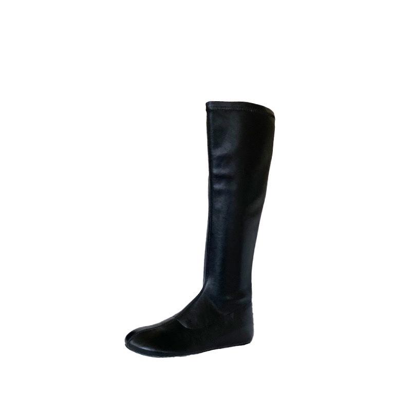 2025 new wind round head inner height increase flat bottom tall tube thin boots