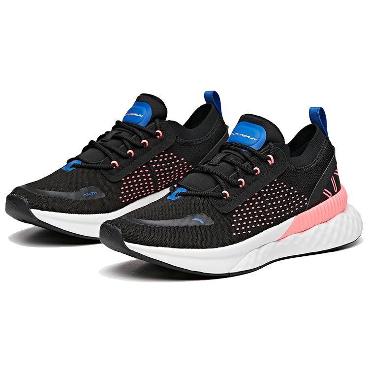ANTA Running Shoes Women's Low top Black/Fluorescent Electric Pink/Anta White 12935551-1