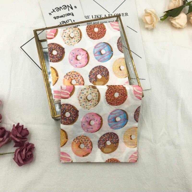 Disposable Party Napkin Double Layer 20 Pieces/Pack Donut Pattern
