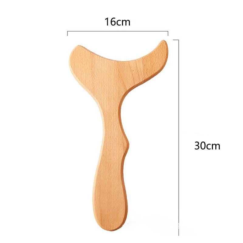 Beech Wood Full Body Gua Sha Board & Massager Set
