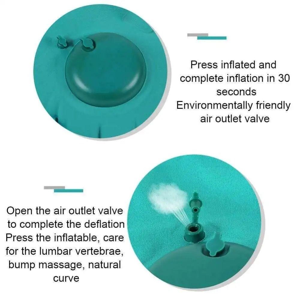 Waist Protection Inflatable Lumbar Pillow Inflatable Ultralight Chair Waist Cushion Comfortable Soft Cushion for Home Office Car