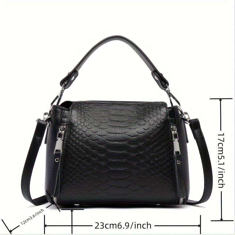 Women's fashion snake embossed shoulder bag, portable handbag, perfect for daily use
