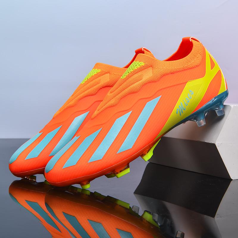 

New Men Football Boots Cleats Outdoor Sport Training Breathable Soccer Shoes Long Spikes FG Boys Non Slip Match Comfortable 45