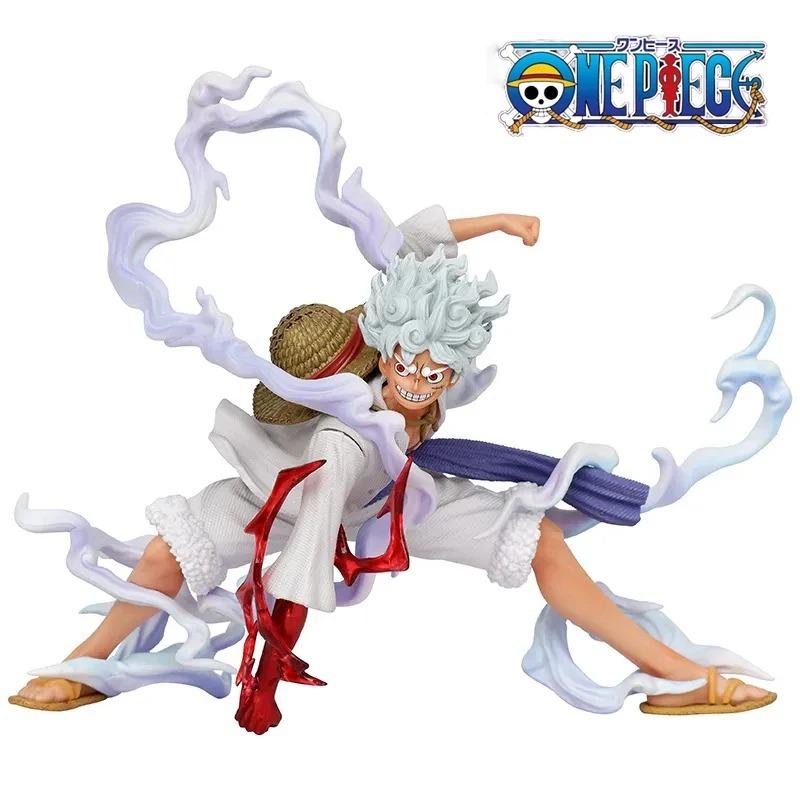 Luffy Anime One Piece Figure Luffy Gear 5 Action Figures Anime One Piece Statue Monkey D. Luffy Pvc Model Toy Present For Boyfriend синий