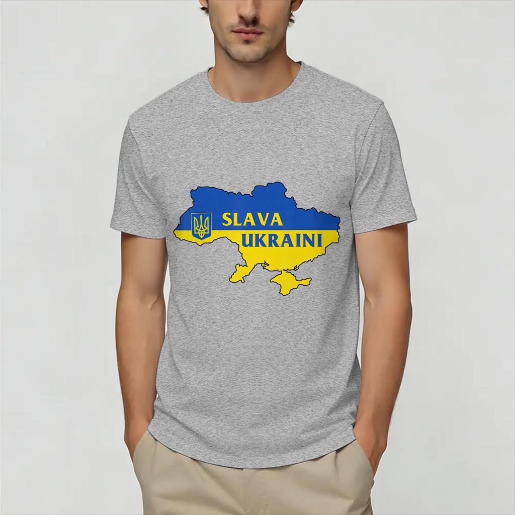 Ukraine Ukrainian Flag Tshirt Summer Hipster Tshirts Couple Cotton Comfortable Tees Shortsleeved Street Style Tshirt