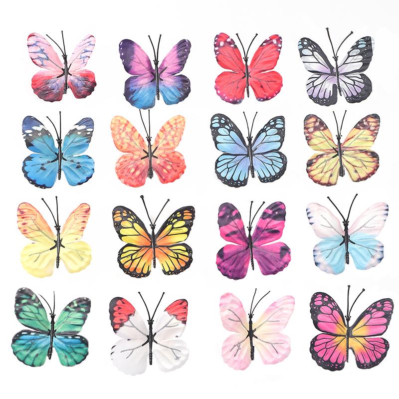 

10/20Pcs 8cm 3D Colorful Butterfly Sticker Fake Butterflies for Crafts Artificial Butterfly Wall Decor for Home Bedroom Wedding 10Pcs