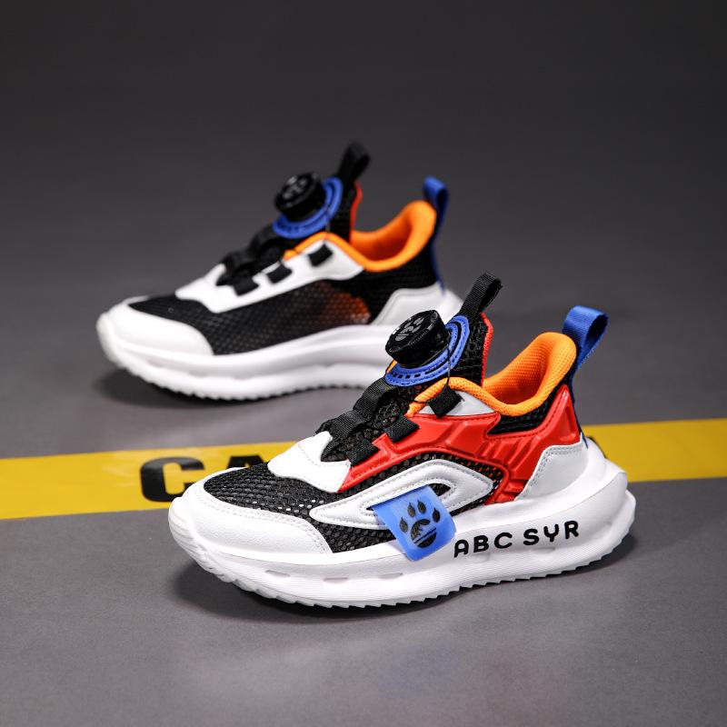

Son Rotating Button Running Shoes Medium Large Children Little Boys Sneakers 39
