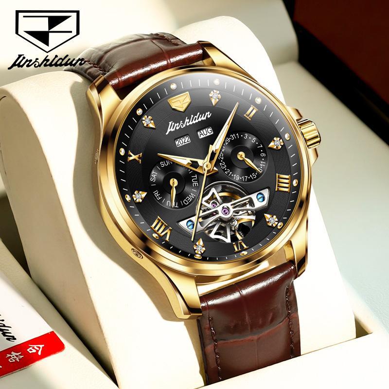 JINSHIDUN New Business and Leisure Men's Watch Tusso Multi -function Fully Automatic Mechanical Complex High -end Watch High -end Watch