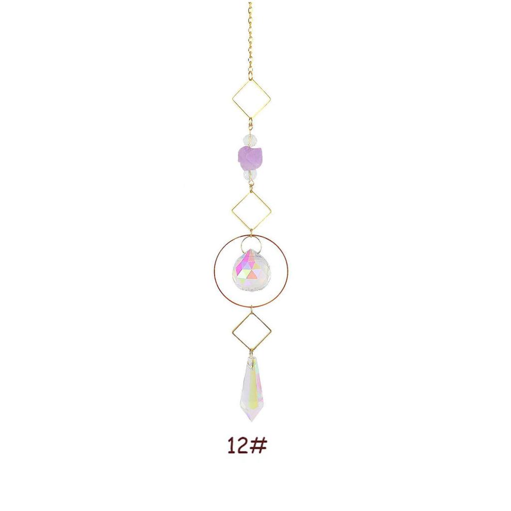 Suncatcher Crystal Wind Chimes Light Catcher Rainbow Prism Maker Chakra Crystal Hanging Pendant Window Home Garden Decoration