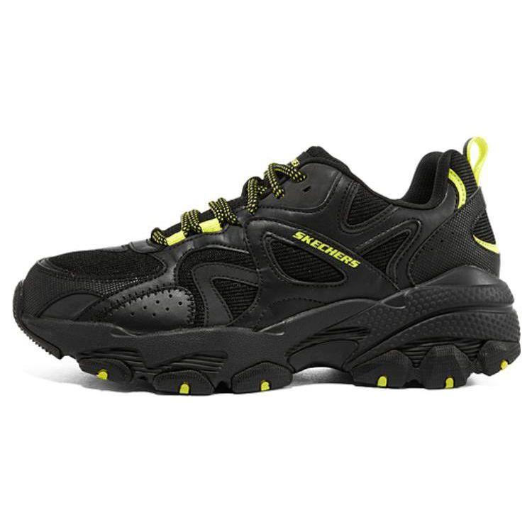 Skechers DLites Fabric Synthetic Leather Low Top Dad Sneakers Men sneakers Black 894166-BKLM 41