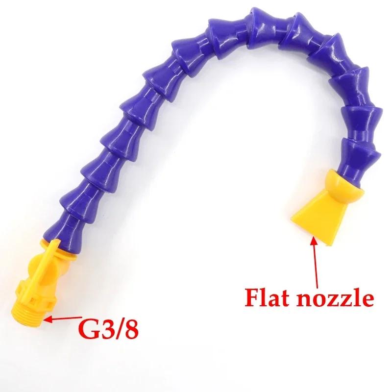 Male Thread Plastic Flexible Water 1/2 3/8 1/4'' Oil Coolant Tube Hose With Nozzle for CNC Milling Lathe Cooling Pipe 300~700mm