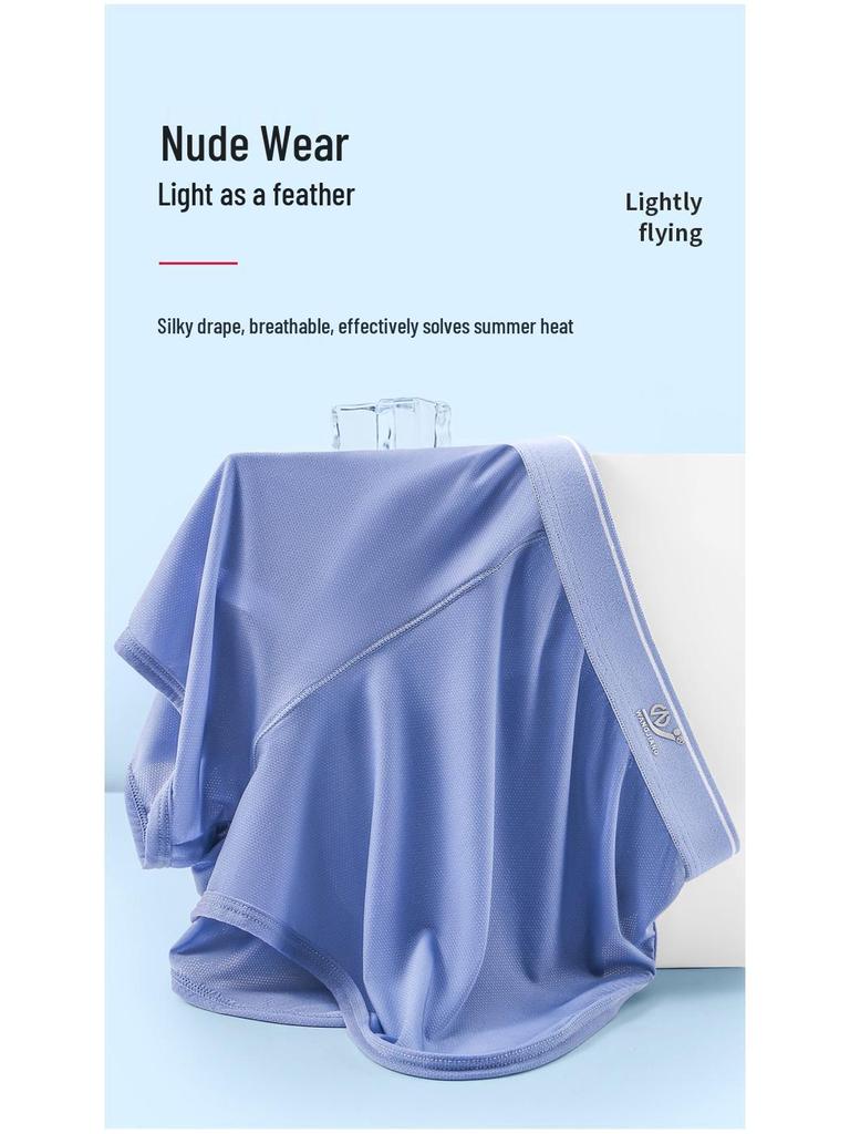 Pánské letní ledové hedvábné síťované A-střihové spánkové slipy - Prodyšné a sexy