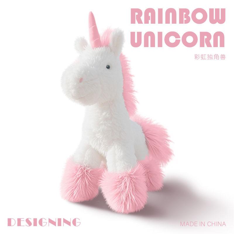 Păpușă ponei colorată jucărie de pluș păpușă ponei simulare ornament unicorn curcubeu unicorn de vis