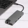 TYPE C Ethernet Hub to USB3.0 x 2 HDMI Memory Card Reading Notebook Office Accessories