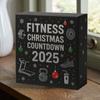 Christmas Countdown Calendar 2D Acrylic Ornament 24 Days Fitness Gear Christmas Ornaments for Winter Holiday Party Home Gym
