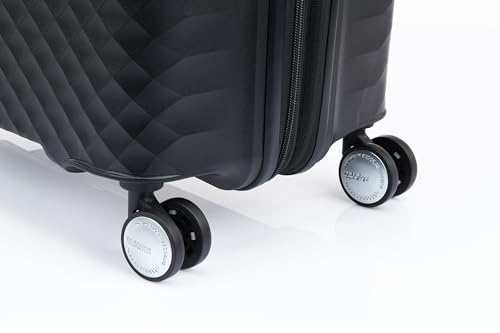 American Tourister SQUASEM Spinner 55 Handgepäckgröße Erweiterbarer Koffer, 55cm, Schwarz